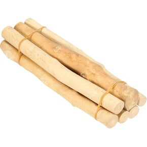 PATIKIL 6 PCS 30 سم عصي سجل الخشب ، عصي الحرف الخشبية الطبيعية ، عصي الخشب المجففة فروع خشبية لدعم ديكور تزيد الدعائم ، أبيض ، أبيض