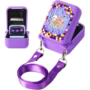 قضية Bitzee Interactive Toy Digital Pet و Case Silicone Skin Skin Cover for Bitzee Interactive Electrical Pet and Case مع الحبل (الأرجواني)