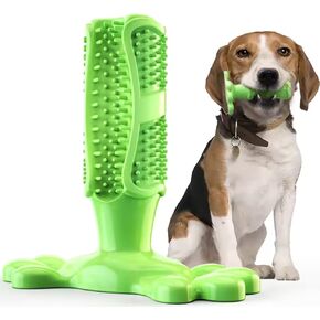 Chew Toy for Dog Toothbrush Stick Dog Toys for Aggressive Chewers Interactive Toys Treats Tough Toy to Keep Them Busy Chew for Small Dogs (Chew Toy - Green)