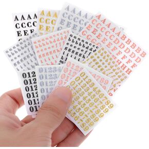 12sheets ملصقات رسائل صغيرة ، 0.1-0.2 '' ملصقات الأبجدية المصغرة ذاتيا الايبوكسي ملصقات صغيرة الحرف ، ملصقات رسائل شارات صغيرة لأظافر سكرابوكينغ مانيكير DIY (4Colors)