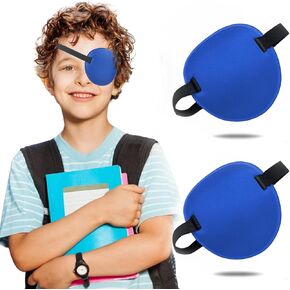 THSIREE 2PCS Eye Patch, Medical Eye Patches, Adjustable Eye Patch, Soft Amblyopia Lazy Eye Patches Eye Patches for Adults and kids, Black