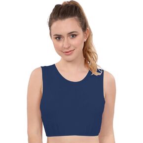 Kosher Casual Modest High Neck Crop Tank, Women’s Sleeveless Full Shoulder Top in Kuwait