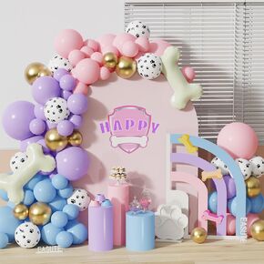 Paw Balloons Garland Kit with Balloon and Red Yellow Blue Dog Paw Latex Balloon Birthday Decorations,Baby Shower Decorations