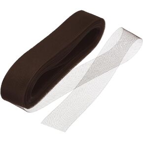 Meccanixity 50 ياردة قاسية Horsehair Braid 2 بوصة واسعة للبوليستر BONING خياطة الزفاف فستان الرقص إكسسوارات اللباس الرسمي ، بني