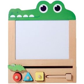 Adena Montessori لوحة الرسم المغناطيسي الخشبية للأطفال الصغار ، 4 ألوان 10 × 12 بوصة لوحة رسومات الشعار المبتكرة مع 3 طوابع للأطفال ، وتعلم هدية رسم تعليمية للفتيات الفتيات (الزرافة)