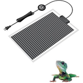 Pawfly 40 W Reptile Heat Pad with Thermostat 16.5 x 11 Inch Reptile Heating Pad Under Tank Terrarium Reptile Heat Mat for Turtles Frogs Snakes Lizards Geckos Hermit Crabs & Spiders Resin Heating Mat