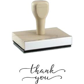 Infusion Thank You Rubber Stamp, 2 X 4'' Wood Stamp