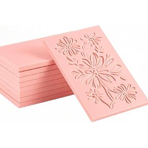 ZOENHOU 10 PCS 8 x 6 Inch Pnk Rubber Stamp Carving Blocks, Rectangle Linoleum Blocks Creative Speedy Carve Block Engraving Crafts