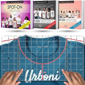 (Adult Size) Tshirt Ruler Guide Vinyl Alignment – T Shirt Measurement Tool, Center Placement Guide for Heat Press, Shirt Ruler, Left Chest Logo, DTF, HTV, Sublimation, Shirt Alignment Tool