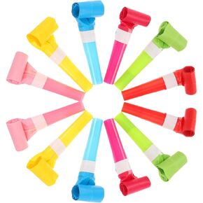 Gadpiparty عيد ميلاد الحفلات المنفحات 60pcs kidcraft playet حفلة تفضيل قرن الحزب الأطفال صافرة صانع الضوضاء البوق الدعائم 6 سم حفلة تفضيل المنفاخ (نمط عشوائي)