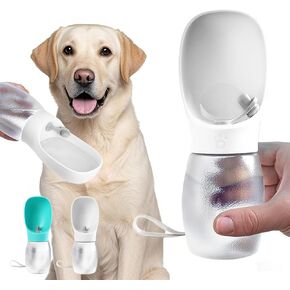 Kalimdor Dog Water Bottle,Leak Proof Portable Puppy Water Dispenser with Drinking Feeder, Dog Walking Accessories for Pets Outdoor Walking, Hiking, Travel, Food Grade Plastic