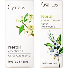 زيت Neroli الأساسي للناشر و Neroli الأساسي لفة الزيت على مجموعة - 100 ٪ العطرية الطبيعية درجة الزيوت الأساسية - 2x0.34 fl oz - gya labs