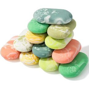 Mr. Pen- Marble Pencil Erasers ، 12 Pack ، 1 "× 2" ، ألوان النسيم الاستوائي ، لا تلطخ محايات MR MR للأقلام الرصاص