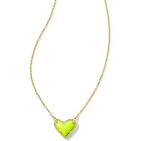 Kendra Scott Ari Heart Adjustable Length Pendant Necklace for Women, Fashion Jewelry