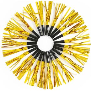 Noise Makers Party Blowers Novelty Noisemaker Metallic Fringed Horns New Years Birthday Party Favors Gold 48Pcs