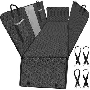 غطاء مقعد الكلب Xhring Cover Back Seat Truck for Ford F150 F250 F350 Super Duty RAM 1500 2500 3500/GMC Sierra/Chevy Silverado ، غطاء حيوان أليف مقعد مضاد للماء ومقاومة للخدش لبيك آب بلاك رمادي