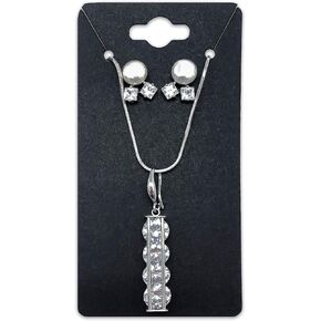 The Display Guys Various Hanging Earring Display Cards, Jewelry Display Pack of 100 pcs (2"x4" Inch Necklace/Earrings, Matte Black)