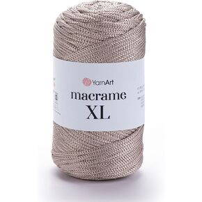 Polyester Macrame Cord XL 250g 3mm × 142 ياردة الكروشيه Macrame Rope Bag Crafts Wall Polypropylene Hangings Hilo String Twine Prud Thread Gift for Jetting 1 Skein Warm Beige 99156