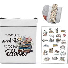 Book Sleeve for Book Lovers Protective Cover for Hardcover Paperback with Magnetic Bookmark Stickers Perfect Bookish Gifts for Women Readers