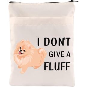 Pomeranian Dog Book Nerd Book Protector أنا لا أعطي غلاف كتاب زغب مع هدايا عاشق بوميرانيان البوميرانية (لا أعطي -b)