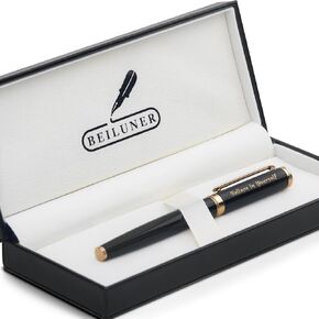 مجموعة قلم Beiluner Red Fancy Rollerball ، وهدية ملهمة للرجال والنساء ، و 24 كيلو بايت تريم ، وإعادة ملء الحبر ، والأقلام التنفيذية ، وهدايا المكاتب