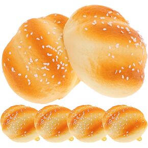 6pcs الخبز الاصطناعي المزيف محاكاة واقعية طعام واقعية مزيفة من الديكور كعكة المطبخ دخن الدعامة