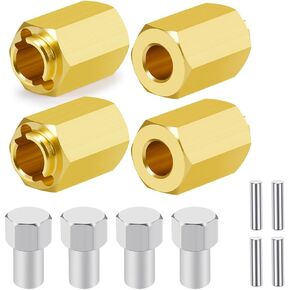Mohero 4pcs 15g محاور العجلة النحاسية 10 ملم محول سداسي عشرة سداسي ل 1/18
