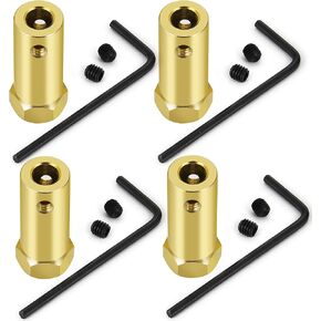 4pcs hex anbler 8mm مطول العجلات النحاسية موصل مرن موصل مرن لترقيات Car RC (8 مم)