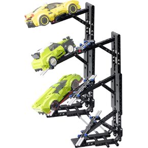 عرض التوافق مع سيارات Lego Speed ​​Champion ， رف معرض السيارات المكون من 3 مستويات (سيارات غير مدرجة) ، مجموعة عرض عرض للأطفال والفتيان والبنات