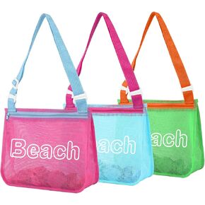 حقيبة شاطئ شاطئ Iqimott 3pcs Kids ، حقيبة شاطئ شاطئ Seashel