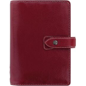 Filofax Malden Organizer, Personal Size, Burgundy - Tactile, Full-Grain Buffalo Leather, Six Rings, Cotton Cream Week-to-View Calendar Diary, Multilingual, 2025 (C021704-25)