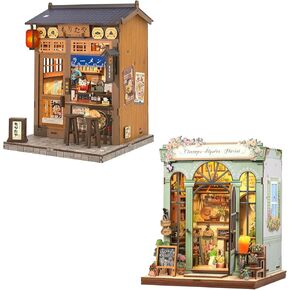 KuteBee Book Nook Kit - DIY Miniature House Dollhouse Kit للبالغين والمراهقين ، BookNook Tiny Japanese House Decord اللغز الخشبي ثلاثي الأبعاد ، هدايا للعائلة ، الأصدقاء