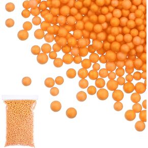 PATIKIL Foam Beads, 7-9mm Foam Balls, Mini Small Balls Polystyrene Beads for DIY Craft Supplies Wedding Party Decoration Art Homemade, Dark Yellow