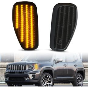 Bestview Side Marker Light Assembly, Turn Signal Lights Compatible for Kenworth T660 T170 T370 T270 2008-2021, Smoked Len