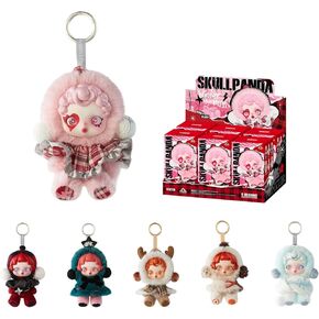 POP MART SKULLPANDA Winter Symphony Series Plush, 6PCs Blind Box Figures, Random Design Action Figures Collectible Toys Home Decorations, Holiday Birthday Gifts, Whole Set