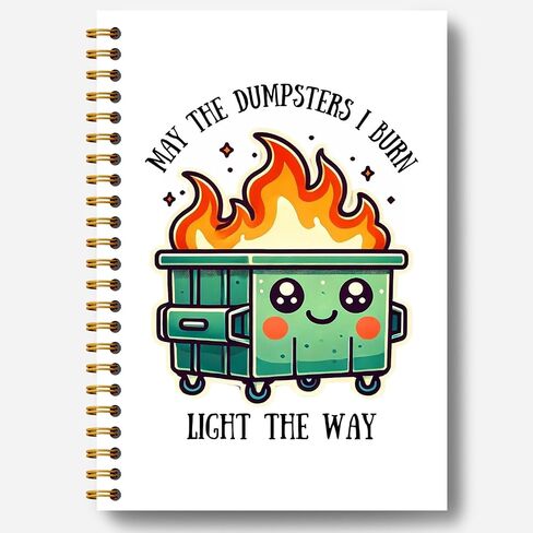Dumpster Gift Notebooks, Funny Dumpster This Little Light of Mine I'm Gonna Let It Shine Notebook Journal, Funny Office Gifts for Coworkers, Spiral Notebook 5.5x8.3 Inches in Saudi Arabia