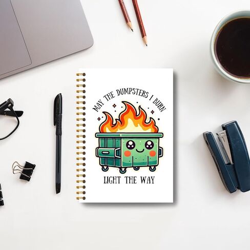 Dumpster Gift Notebooks, Funny Dumpster This Little Light of Mine I'm Gonna Let It Shine Notebook Journal, Funny Office Gifts for Coworkers, Spiral Notebook 5.5x8.3 Inches in Saudi Arabia