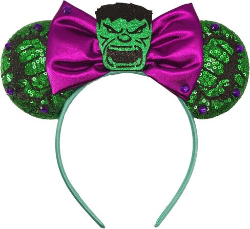 ZHENNAN Mouse Ears Headbands for Women, Glitter Hero Bows Ears Headbands, Costume Cartoon Themed Events Birthday Party Decorations Hair Accessoires in Saudi Arabia