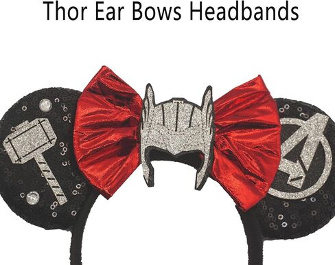 ZHENNAN عصابات رأس آذان الفأر للنساء، عصابات رأس على شكل أقواس بطلة لامعة، أزياء كرتونية للمناسبات وحفلات أعياد الميلاد وإكسسوارات الشعر in Kuwait