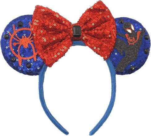 ZHENNAN Mouse Ears Headbands for Women, Glitter Hero Bows Ears Headbands, Costume Cartoon Themed Events Birthday Party Decorations Hair Accessoires in Saudi Arabia