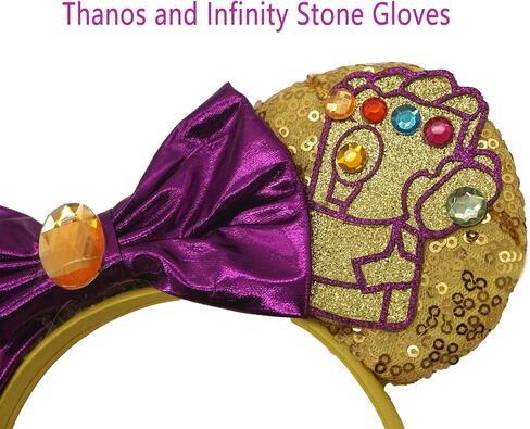 ZHENNAN Mouse Ears Headbands for Women, Glitter Hero Bows Ears Headbands, Costume Cartoon Themed Events Birthday Party Decorations Hair Accessoires in Saudi Arabia
