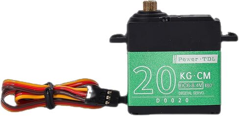 35 كجم RC Servo Motor Steering Servo Metal Gear مقاومة للماء مع 25T Servo Horn for RC Car Truck Poat Model Parts ، زاوية التحكم 180 درجة (Green-35kg) in Kuwait