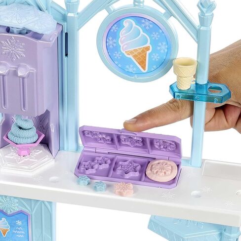 Mattel Disney Frozen Dessert Playet مع Elsa Fashion Doll ، Figure Olaf ، ألوان العجين و 10+ قطع اللعب ، مستوحاة من الفيلم in Kuwait
