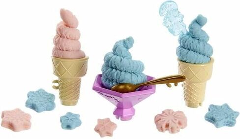 Mattel Disney Frozen Dessert Playet مع Elsa Fashion Doll ، Figure Olaf ، ألوان العجين و 10+ قطع اللعب ، مستوحاة من الفيلم in Kuwait