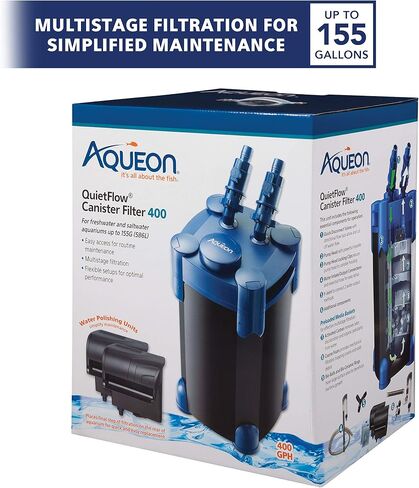 Aqueon QuietFlow Canister Filter 200 GPH, For Up to 55 Gallon Aquariums in Kuwait