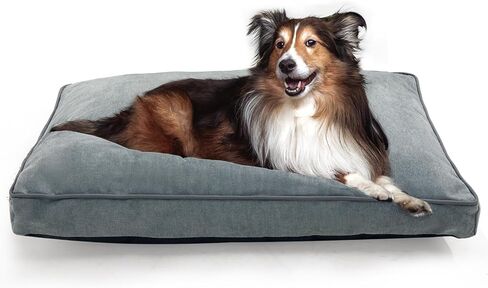 Milo Dog Bed for Medium Dogs, Waterproof Pet Bed Pillows with Removable Washable Cover, Pet Sleeping Mattress, 30 x 20 Inches, Dove Gray in Saudi Arabia