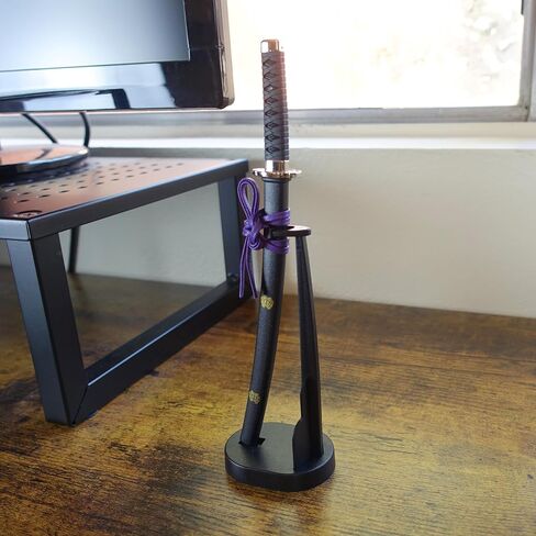 افتتاح خطاب Samurai Sword ، Mini Katana مع عرض عرض 8.3 بوصة - مصنوع في اليابان (أسود) in Kuwait