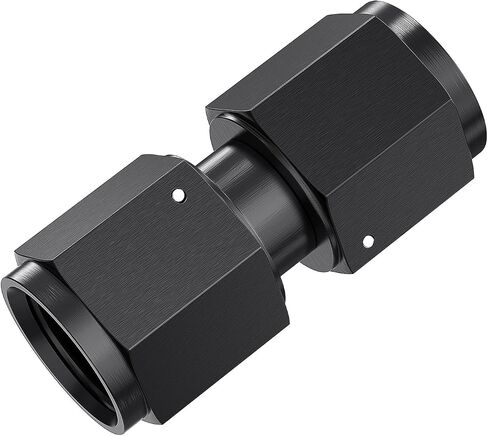 180 Degree 8AN Female to 8AN Female Swivel Flare Union Fitting Adapter, Black Hard Aluminum Hex Anodized Connector, Automotive Accessories Suitable for Vehicle Fuel Oil Line Modification in Saudi Arabia