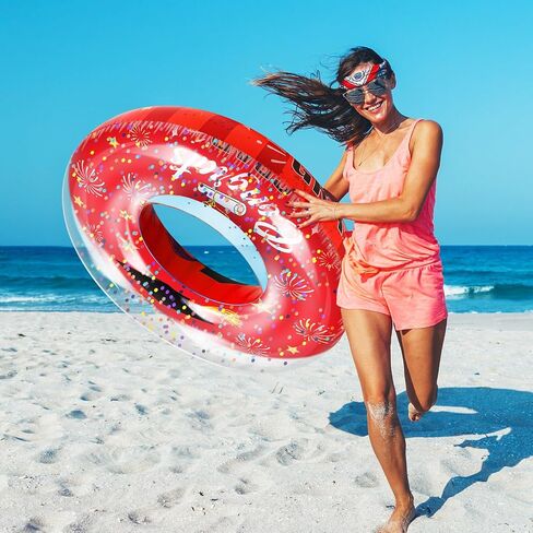ShinyRelief 2 Pcs Graduation Swimming Ring 36 Inch Graduation Pool Float Congrats Grad Swim Tube Class of 2025 Party Favors Inflatable Grad Pool Float Ring for Beach Party Decoration in Kuwait