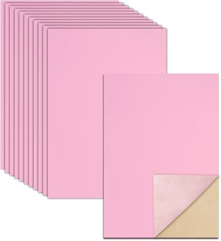 Biaungdo 12 Pcs Self Adhesive Felt Sheets, Pink Felt Sheet with Adhesive Backing, 8 x 12 Inch Felts Fabric Peel and Stick Felts Liners for Arts Crafts Drawer Jewelry Box(A4 Size) in Saudi Arabia